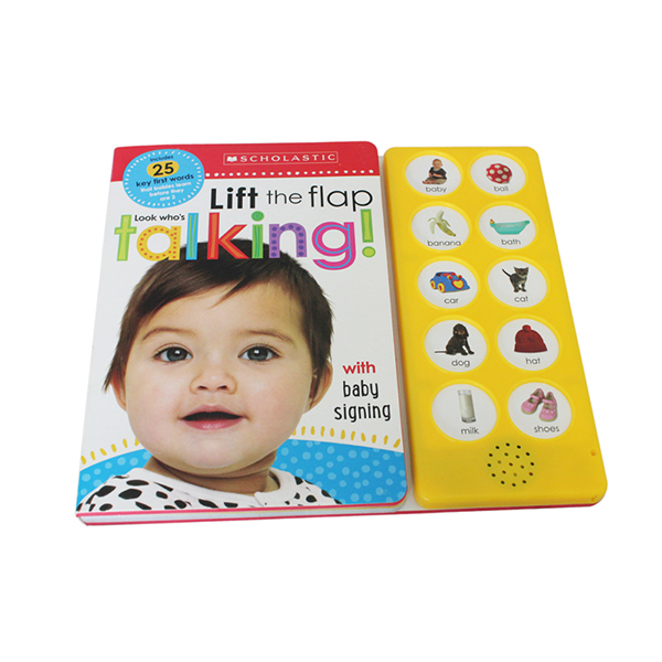 Customzied 10 buttons educational book for UK